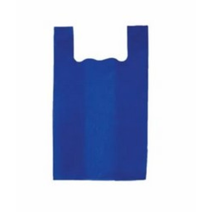 HDPE Mπλε Τσάντες “T-SHIRT” Deluxe σε Ρολό 22×37 cm.