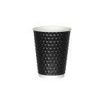 Χάρτινα Ποτήρια Διπλότοιχα Bubble Μαύρο 12oz (25τεμ)