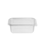 Σκεύος PET Διάφανο Παραλ/γραμμο με Καπάκι 1000ml