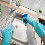 Γάντια κουζίνας μπλε, Large