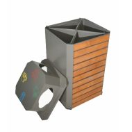 Κάδος Απορριμμάτων Τετράγωνος με Χωρίσματα - Image 2