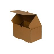 Χάρτινα Kraft Σκεύη Φαγητού FSC® Tετράγωνα για Burger 22.5x13.5x12cm - Image 2