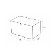 Χάρτινα Kraft Σκεύη Φαγητού FSC® Tετράγωνα για Burger 22.5x13.5x12cm - Image 4