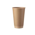 Xάρτινα Ποτήρια Διπλού Τοιχώματος 16oz Kraft / 20 πακ x 25 τμχ