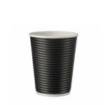 Ποτήρι Χάρτινο Γκοφρέ Μαύρο 12oz / 20 πακ x 25 τμχ