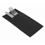 FINEZZA Airlaid Φάκελος Χαρτοπετσέτα Μαύρη 40x40cm