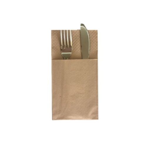 FINEZZA Χαρτοπετσέτα Craft Καφέ Φάκελος 2Φ 40x40cm