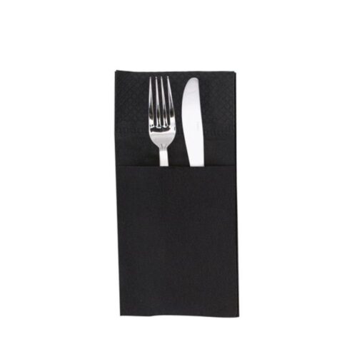 FINEZZA Χαρτοπετσέτα Πολυτελείας Μαύρη Φάκελος 40x40cm