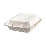 Σκεύος Τετράγωνο Ζαχαροκάλαμο με Ενσωματωμένο Καπάκι 15x15x5cm