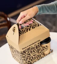 Damask Black Smart Breakfast / Lunch Box 20x15x15cm - Image 2