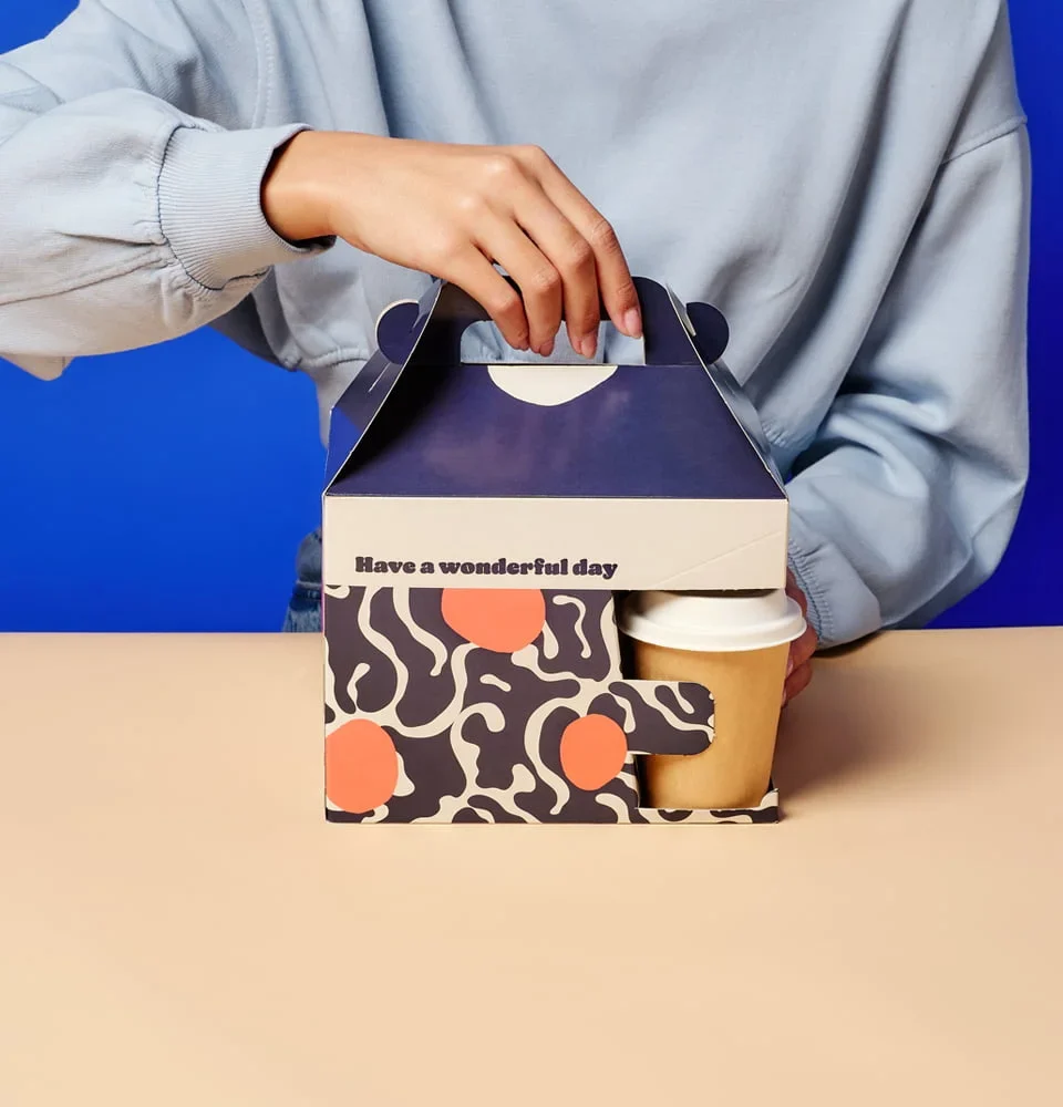 Polka Dot Camouflage Smart Breakfast / Lunch Box 20x15x15cm