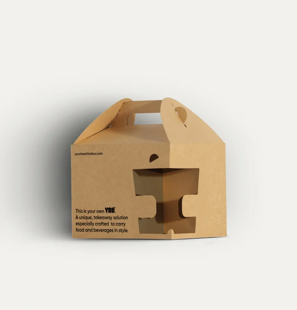 YBB Kraft Smart Breakfast / Lunch Box 20x15x15cm