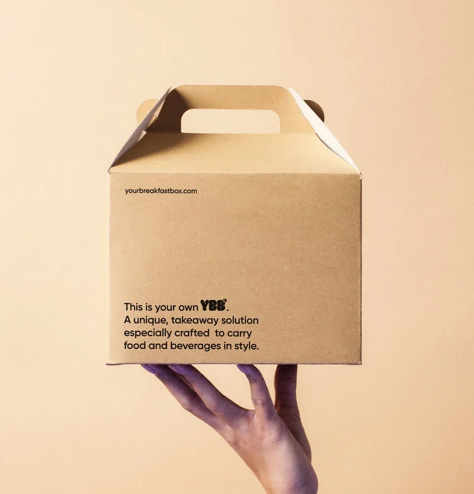 YBB Kraft Smart Breakfast / Lunch Box 20x15x15cm
