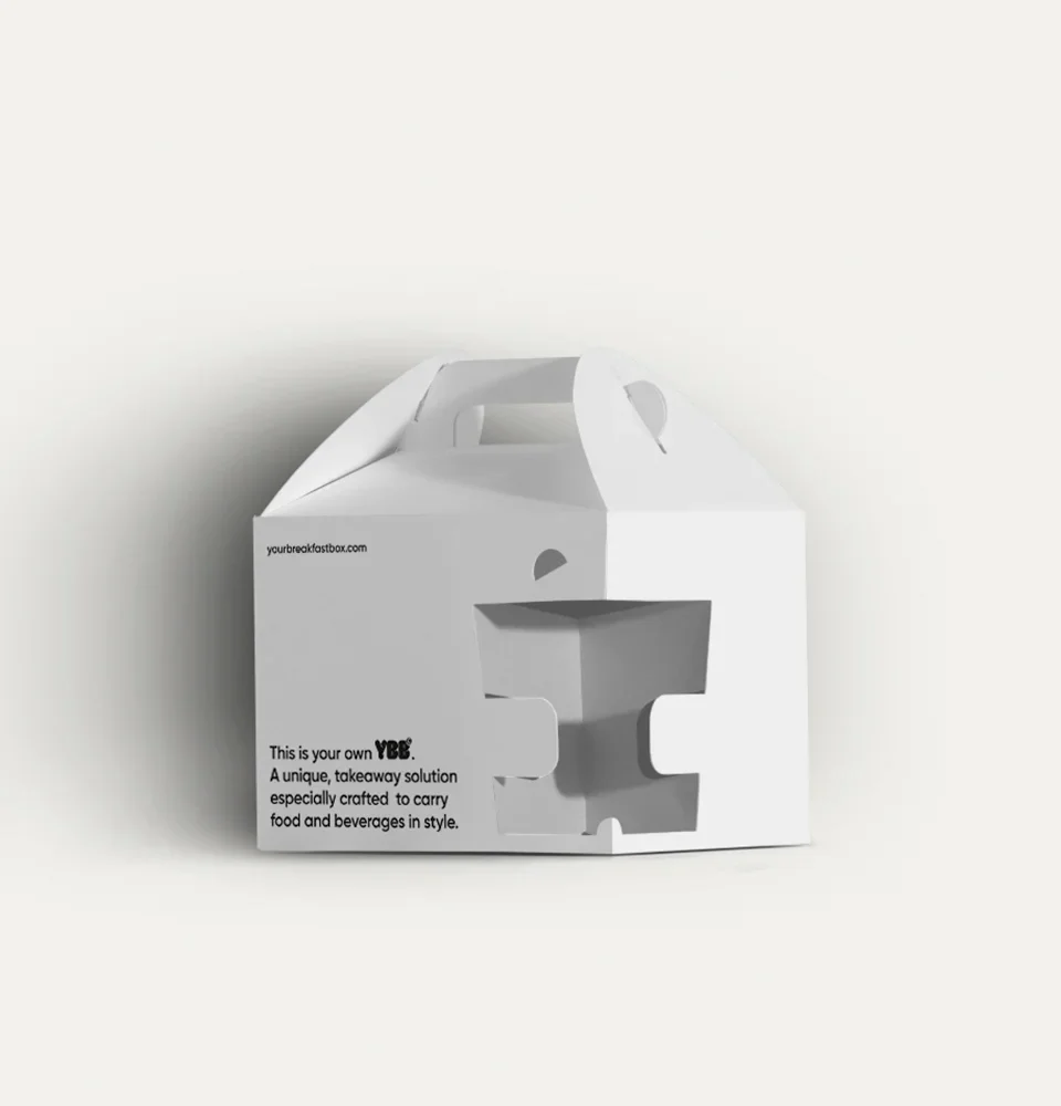 YBB White Smart Breakfast / Lunch Box 20x15x15cm