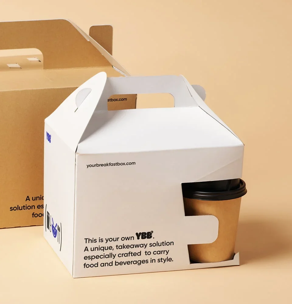 YBB White Smart Breakfast / Lunch Box 20x15x15cm