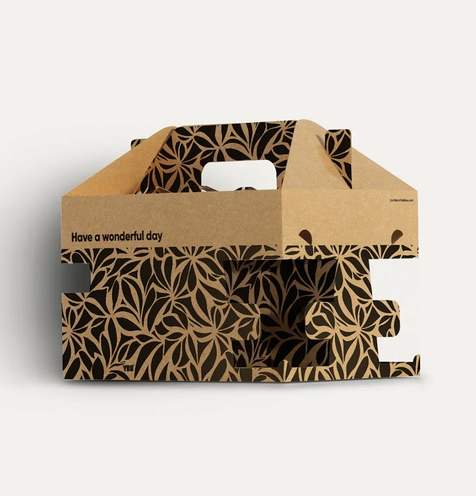 Damask Black Premium Breakfast / Lunch Box 29x20x18cm