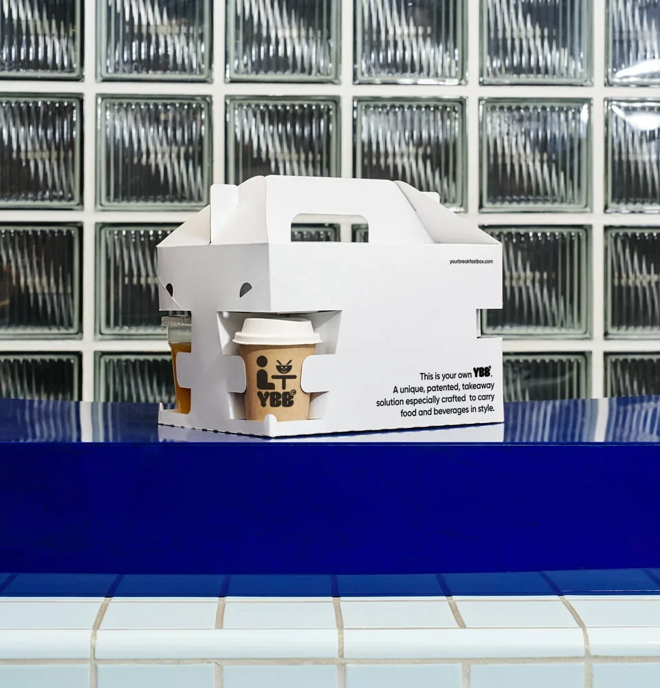 YBB White Premium Breakfast / Lunch Box 29x20x18cm