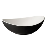 Μπολ μελαμίνης οβάλ 24x17,5 cm | Λευκό - μαύρο