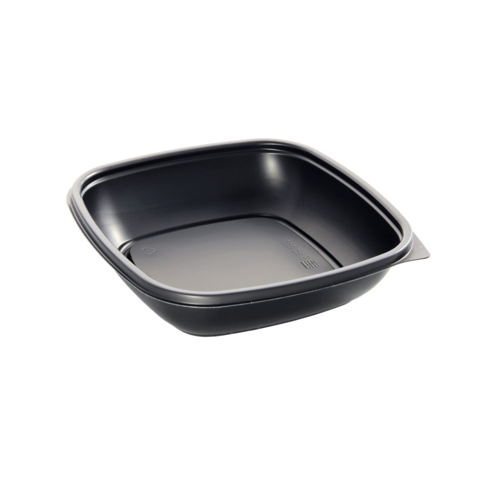 Δοχείο Τροφίμων Τετράγωνο PP 500ml, 16x16x4cm, μαύρο / 6 πακ. x 50 τμχ.