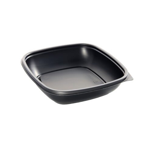 Δοχείο Τροφίμων Τετράγωνο PP 500ml, 16x16x4cm, μαύρο / 6 πακ. x 50 τμχ.