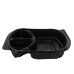 Σκεύος μικροκυμάτων PP τριών θέσεων (Νο. 129) 1.100ml / 4 πακ. x 50 τεμάχια