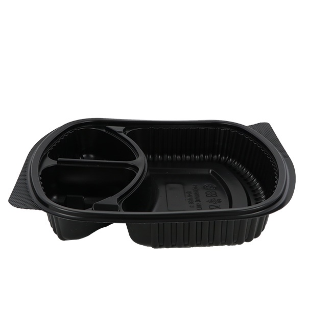 Σκεύος μικροκυμάτων PP τριών θέσεων (Νο. 129) 1.100ml / 4 πακ. x 50 τεμάχια