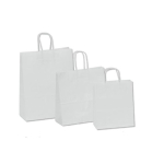 Τσάντα χάρτινη λευκή με στριφτό χέρι 45x14x50 cm 