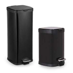 Κάδος απορριμμάτων τετράγωνος μαύρος Luxury | 30lt