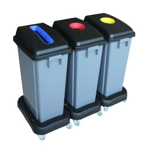 Κάδος ανακύκλωσης πλαστικός (σετ 3 τεμαχίων) |  3x60lt