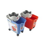 Κουβάς μωβ με ρόδες 14L