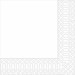 FINEZZA Χαρτοπετσέτα Πολυτελείας Λευκή 33x33cm