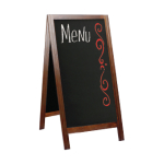 Πίνακας μαύρος διπλής όψης wenge 70x135x2 cm