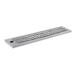 Bar mat ανοξείδωτο με σχάρα 70x14x2 cm