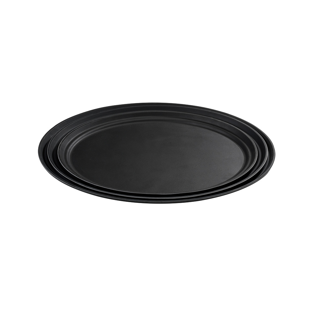 Δίσκος σερβιρίσματος αντιολισθητικός οβάλ μαύρος 68,5x56 cm