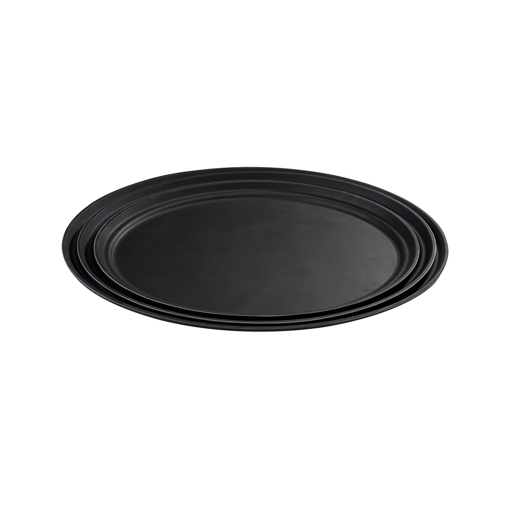Δίσκος αντιολισθητικός σερβιρίσματος οβάλ μαύρος 59x49 cm
