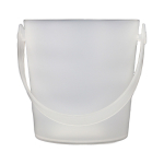 Κουβαδάκι πάγου πλαστικό λευκό ματ 12x12,5 cm