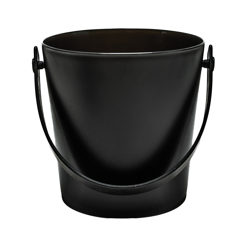 Κουβαδάκι πάγου πλαστικό μαύρο 12x12,5 cm