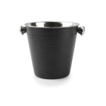 Κουβαδάκι πάγου Ιnox σφυρήλατο μαύρο 14 cm