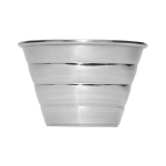 Μπολάκι κωνικό ριγωτό Inox 6 cm