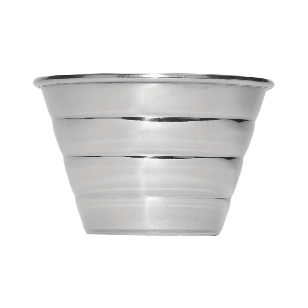 Μπολάκι κωνικό ριγωτό Inox 6 cm