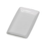 Πιατέλα παραλληλόγραμμη λευκή 14,5x9 cm