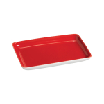 Πιατέλα παραλληλόγραμμη κόκκινη 14,5x9 cm