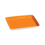 Πιατέλα παραλληλόγραμμη πορτοκαλί 14,5x9 cm