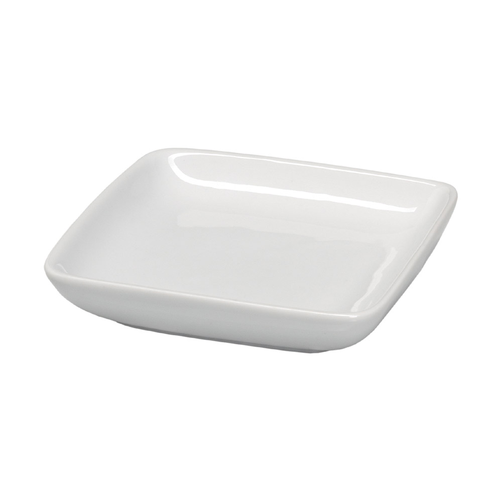 Πιατελάκι τετράγωνο λευκό 9x9 cm