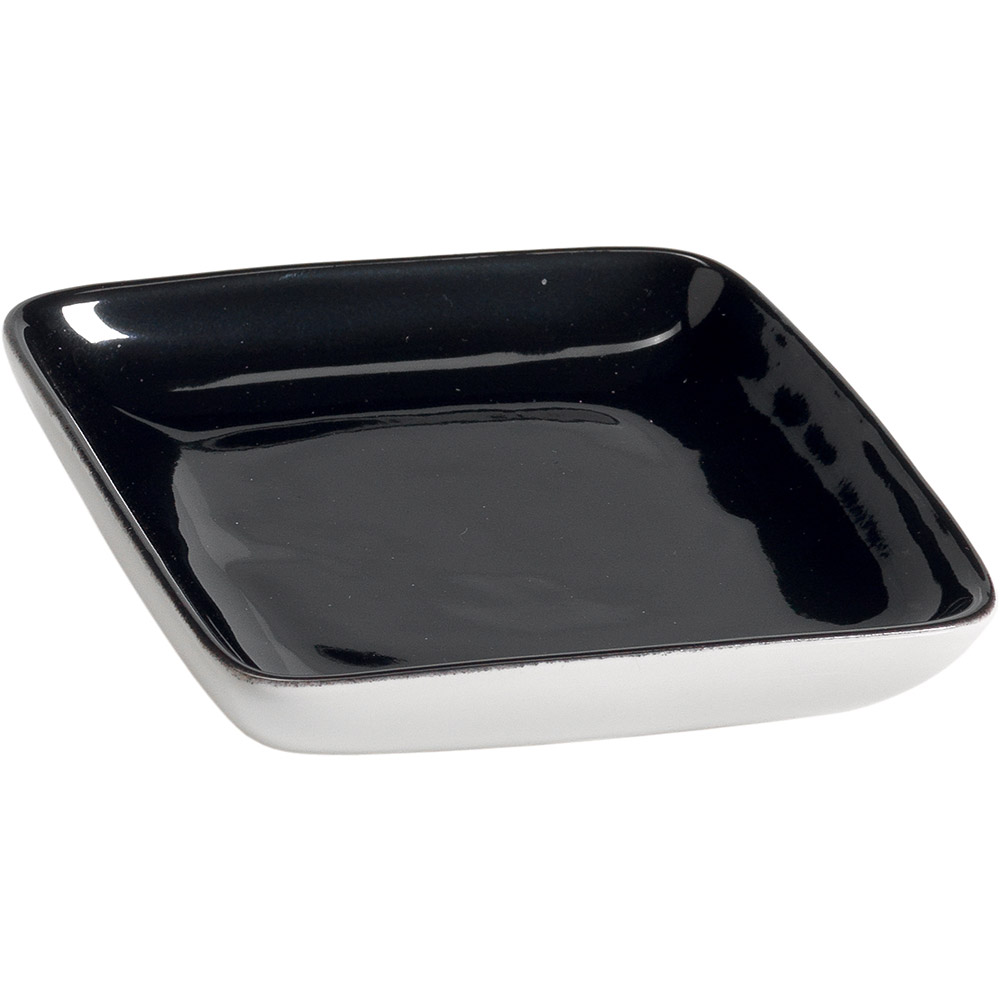 Πιατελάκι τετράγωνο μαύρο 9x9 cm