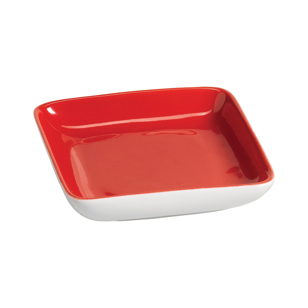 Πιατελάκι τετράγωνο κόκκινο 9x9 cm