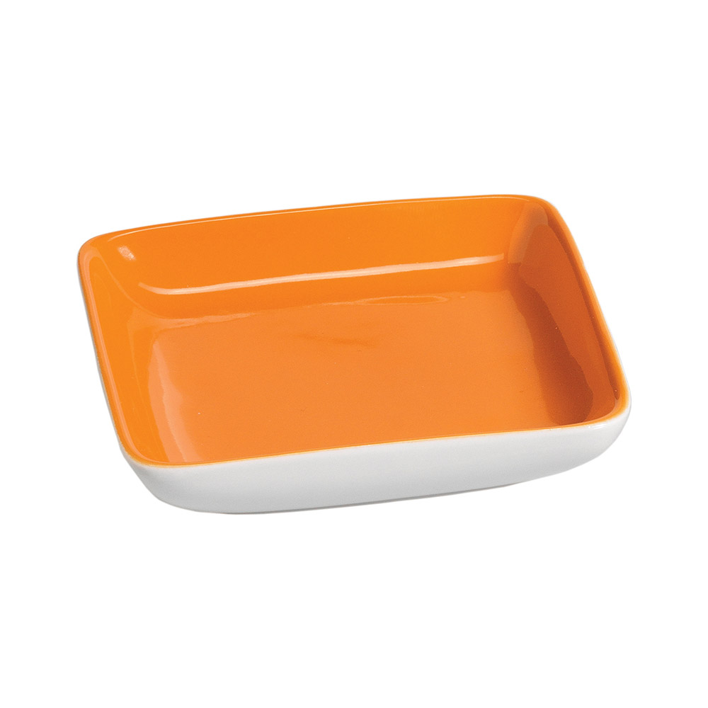 Πιατελάκι τετράγωνο πορτοκαλί 9x9 cm