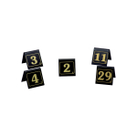 Ταμπελάκια σήμανσης για τραπέζια μαύρα P/G σετ 1-20