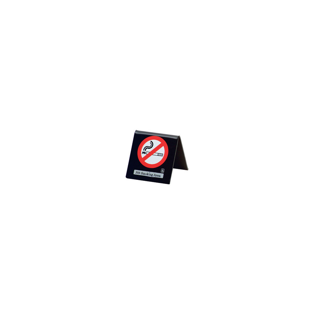 Επιτραπέζια σήμανση "No smoking" P/G μαύρο 7,5x7,5 cm
