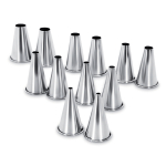 Μύτη κορνέ μεταλλική αστέρι - ίσιο, σετ 10τεμ